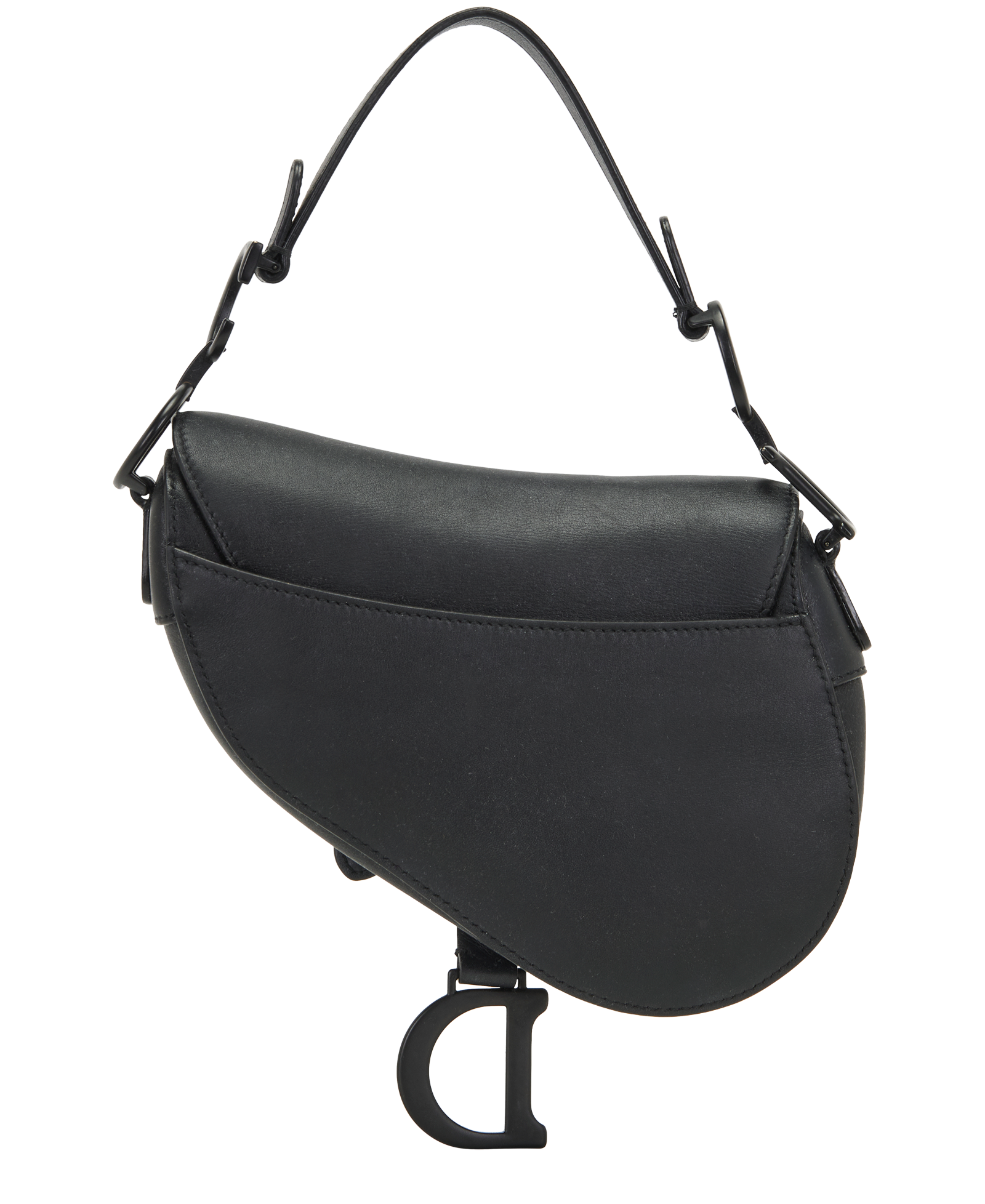 Mini Saddle Ultra Matte, &pound;1,600, Handbags, Black, Leather, Back view